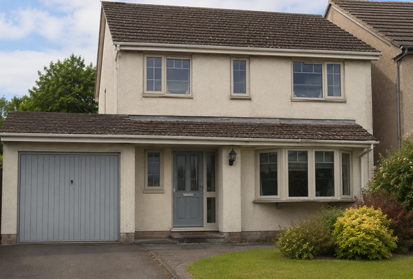 Home in Leighton Buzzard before painting services with tired rooms and exterior details