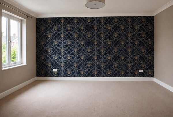 Room in Stevenage after wallpaper and colour without overcomplicating the room